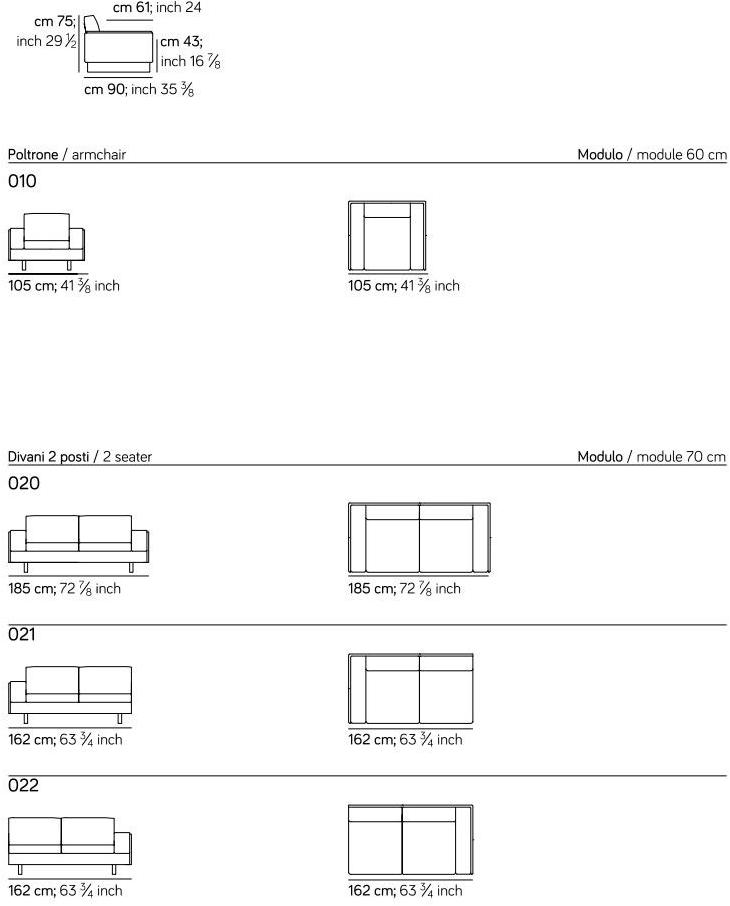 AMURA 4-х местный тканевый диван Tau Am006.031+032 - Вид №5