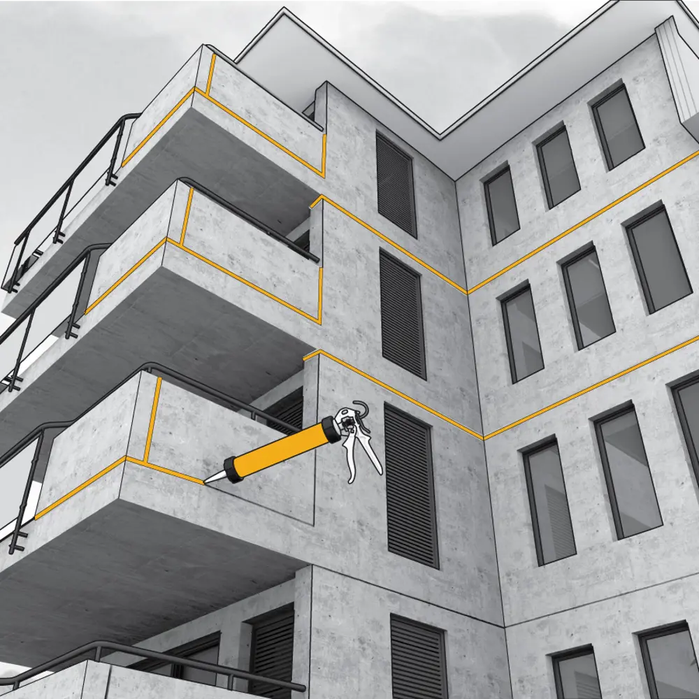 Герметик для всех типов швов Sikaflex Construction 600 мл белый STLM-2150269 - Вид №4