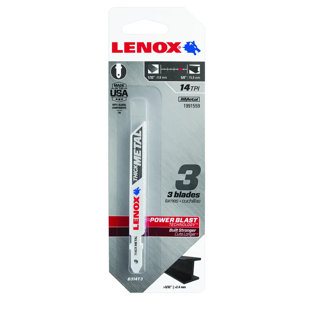 Пилки для лобзика по металлу B314T Lenox, 3 шт. 82582651 STLM-2042979  - Вид №4