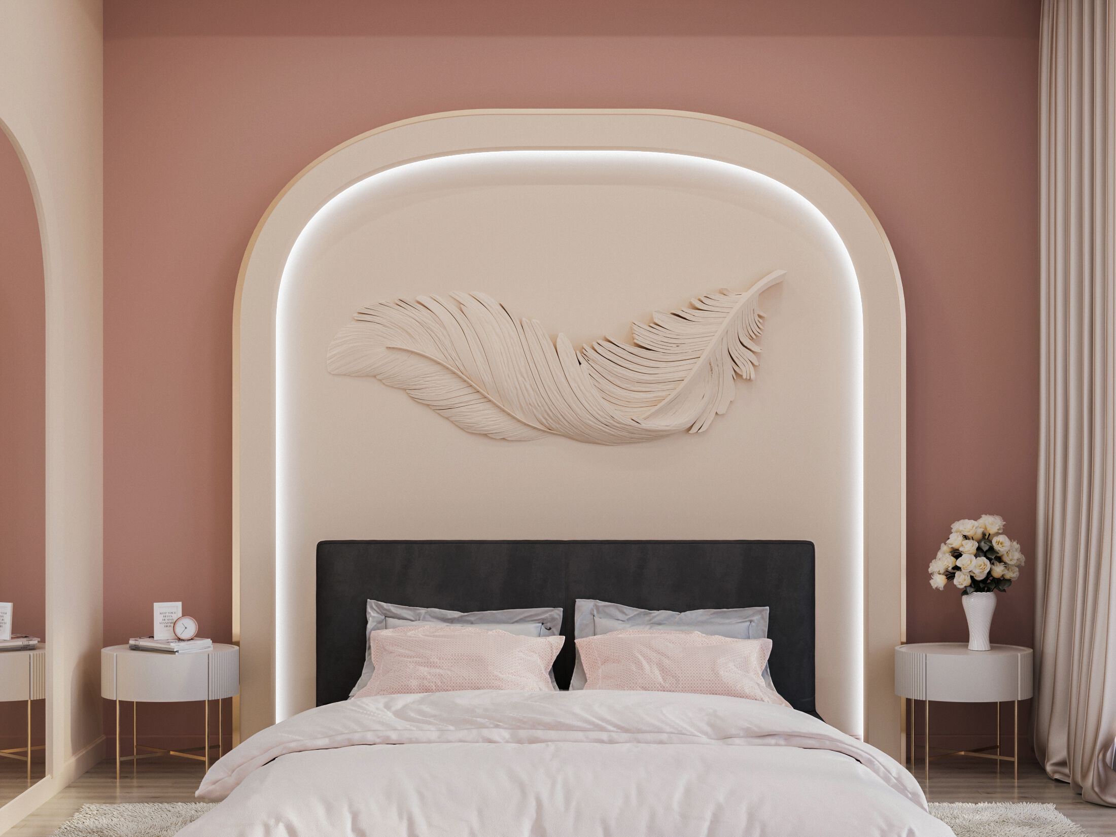 Трехмерная декоративная гипсовая панель WallDeco Pano ARCH-00004334