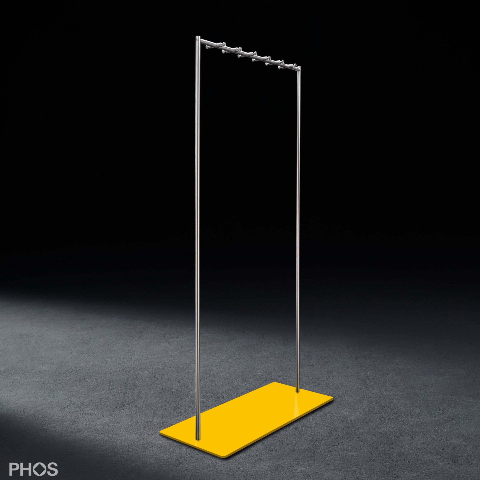 GST3-BPGe Вешалка для одежды Twin Pur с крючками для одежды, основание: желтое. PHOS 