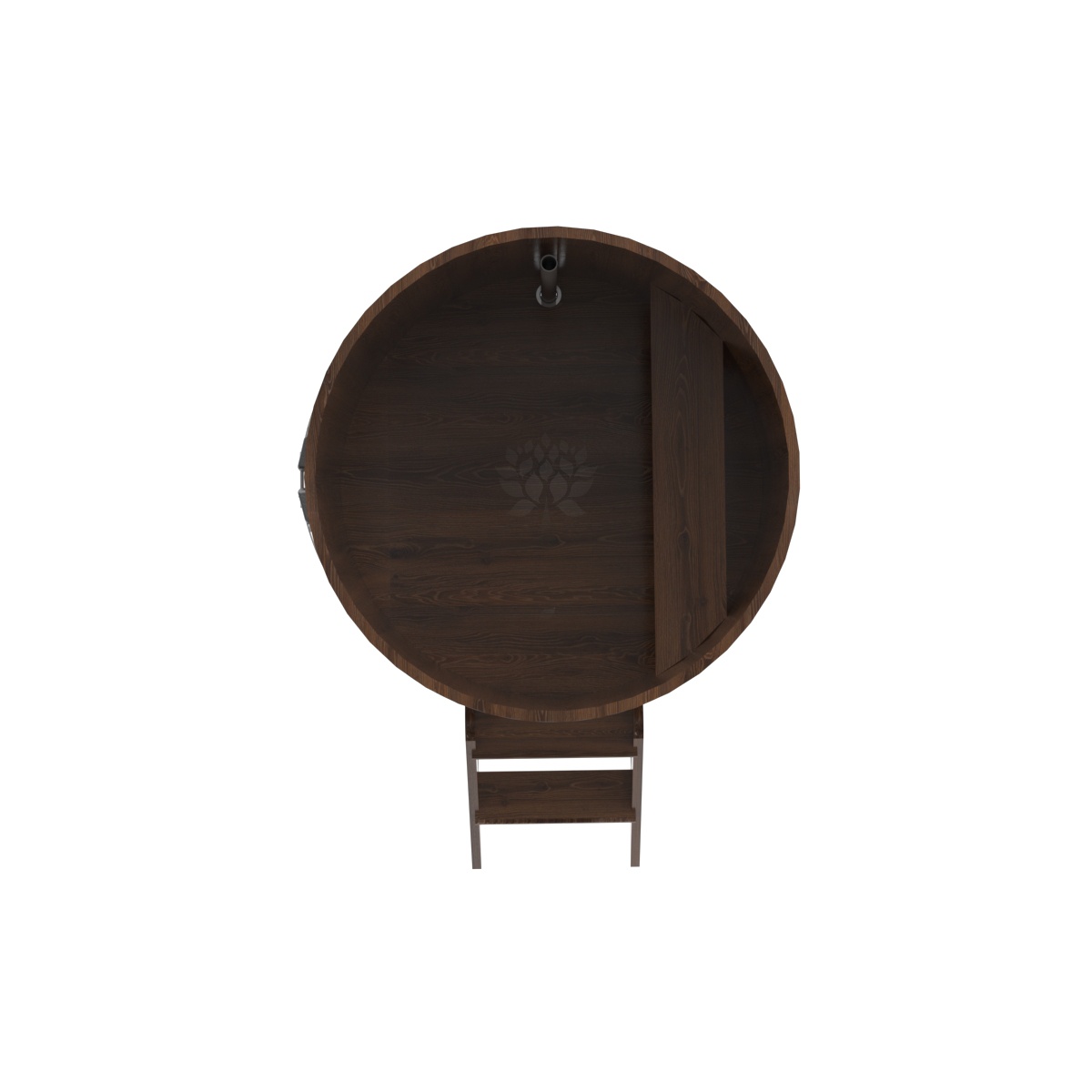 1284 Купель круглая из дуба d=1,17х1,1 морёная Alyarus  - Вид №4