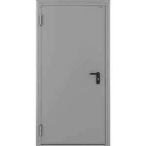 Дверь техническая 980x2050 мм левая цвет светло-серый RAL7035