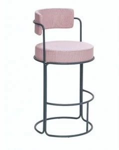 iSimar Высокий садовый стул из стали со спинкой Paradiso 8085