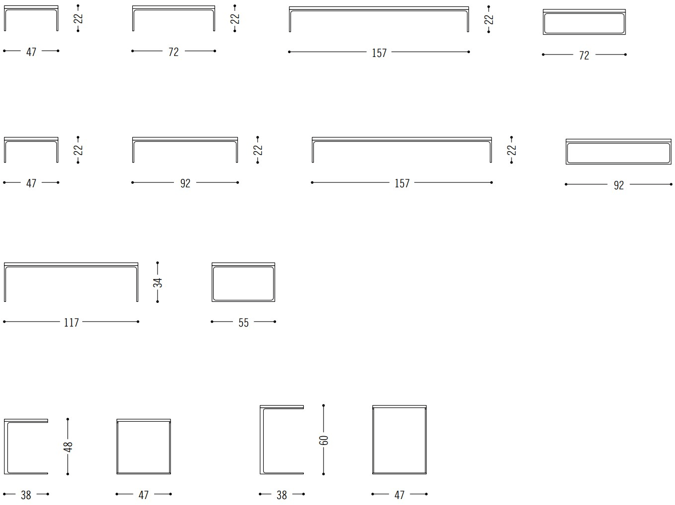 COR Низкий квадратный журнальный столик Mell sun-id-1478621 - Вид №5