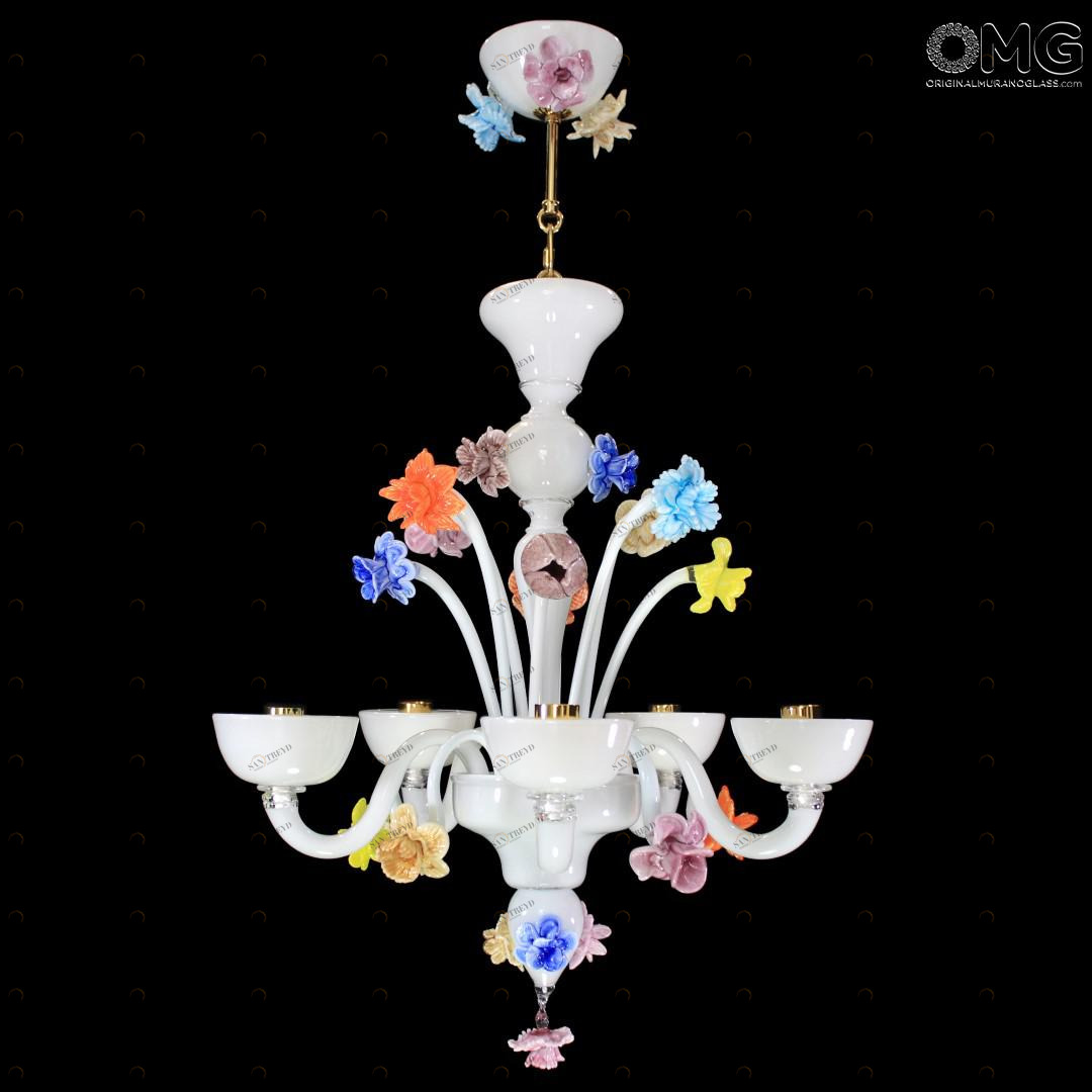 1125 ORIGINALMURANOGLASS Люстра Весеннее Цветение - Флорал - муранское стекло OMG  см 