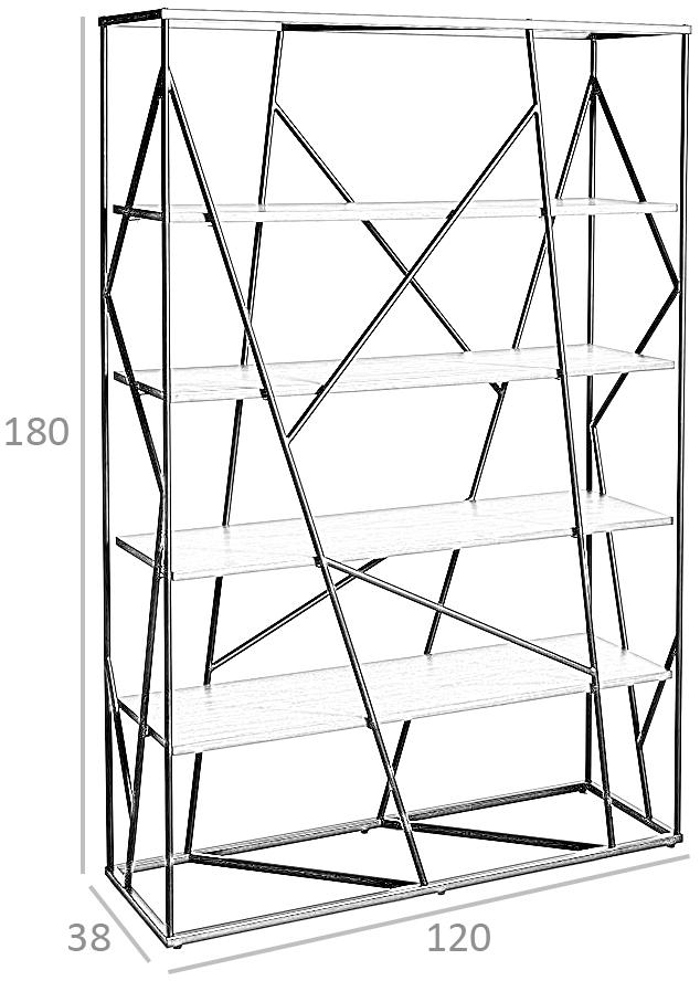 Angel Cerdá Открытый двусторонний книжный шкаф из стали и дерева Nature life 3103 Angel Cerda - Вид №6