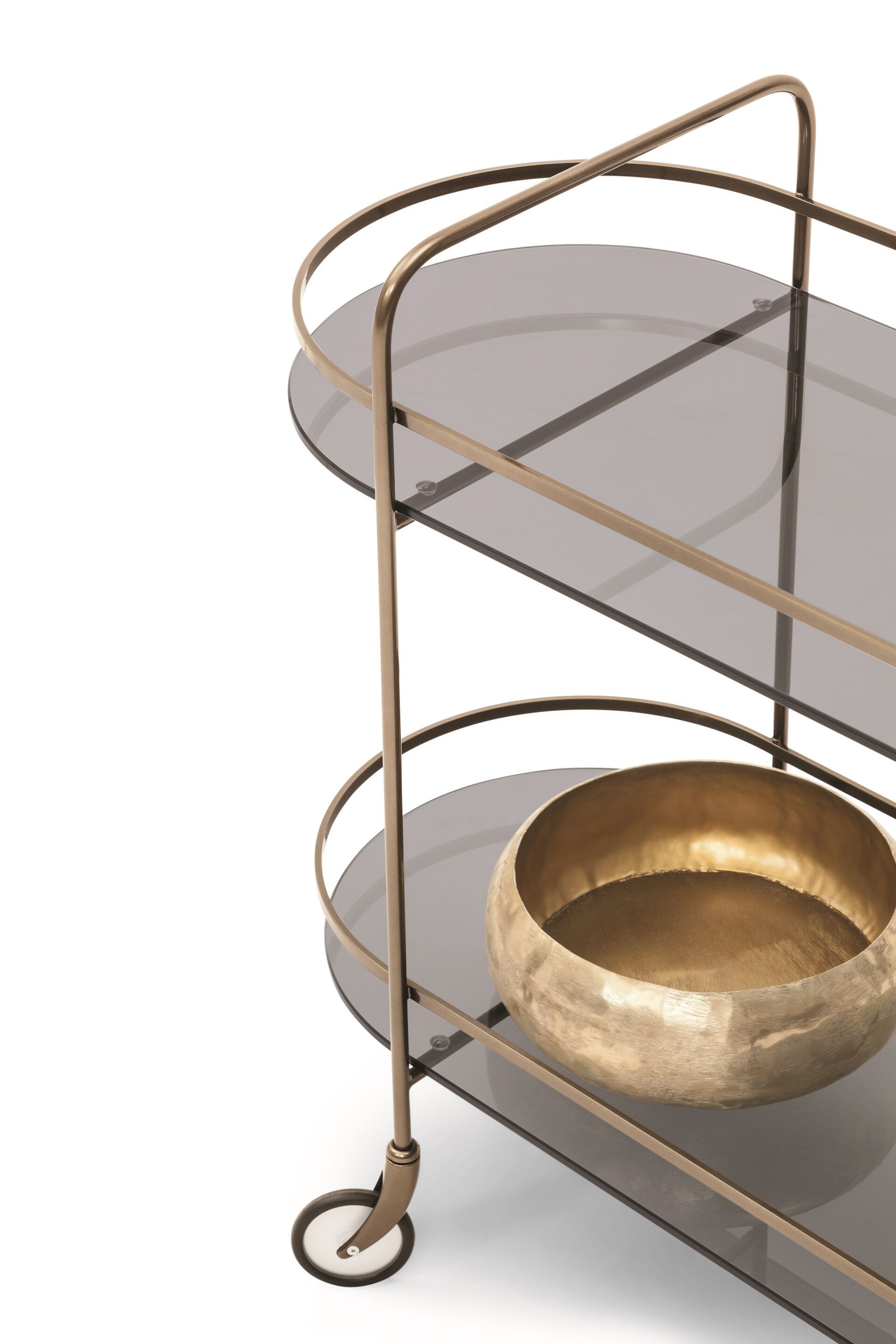 Тележка для еды из стали и хрусталя Bontempi Casa CHIC ARCH-00016782 - Вид №1