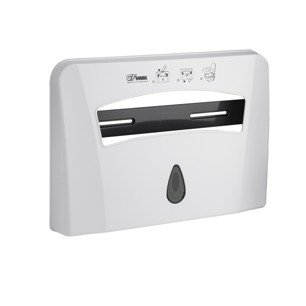 GFmark - Контейнер для одноразовых сидений на крышку унитаза, пластиковый, БЕЛЫЙ, с глазком, код: 913 