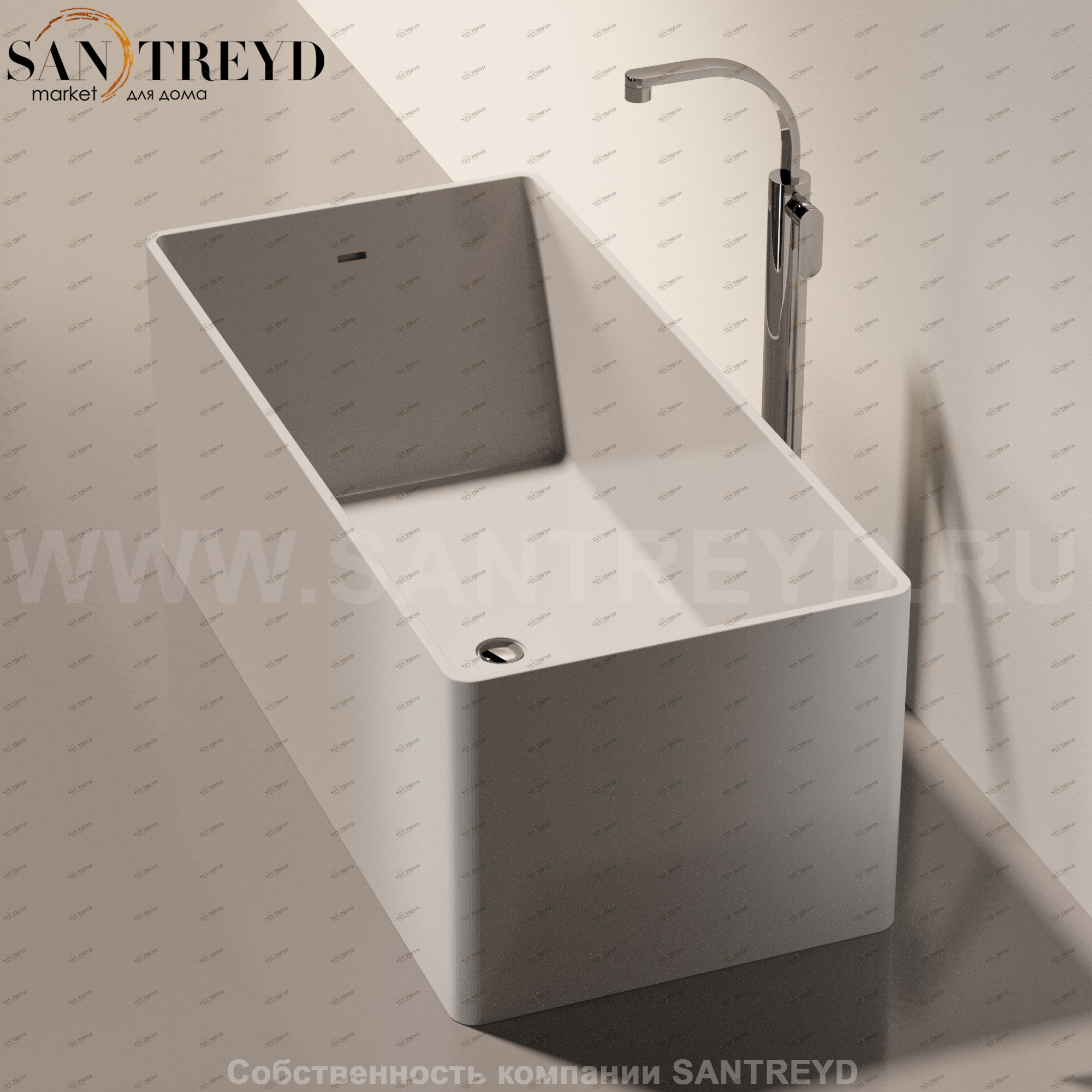 Flaminia WASH Ванна свободностоящая 150 см серая MW150.7047 Ceramica Flaminia MW1507047