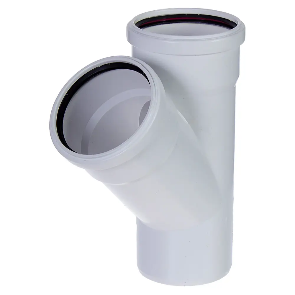 Тройник канализационный EQUATION 110×110 мм с углом 45° 81952644 STLM-0014914