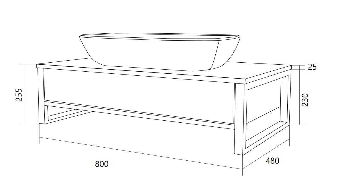 У85848 Тумба GRUNGE LOFT 80П 1в.я Бетон темно-серый 1 Marka GRUNGE LOFT  - Вид №7