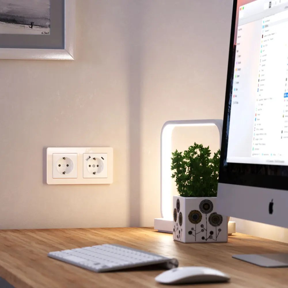 Рамка Werkel Acrylic для розеток в стиле парящего дизайна цвет Айвори 86884242 STLM-0072322 - Вид №4