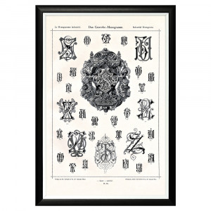 21080917 Арт-постер «Монограмма 72» Object Desire Азбука мечты