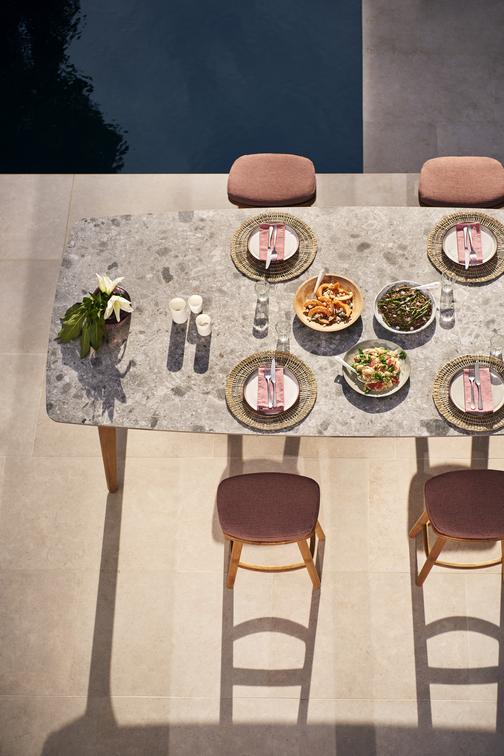 MNST960 Высокие Обеденный стол из teakа 264см x 118см Manutti Torsa - Вид №3