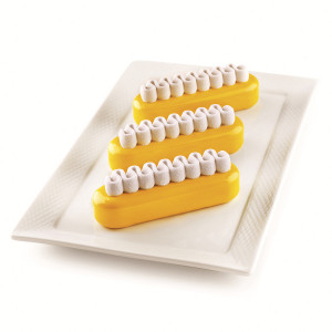 25.275.13.0065 Набор из 2 силиконовых форм для приготовления эклеров pop eclair Silikomart