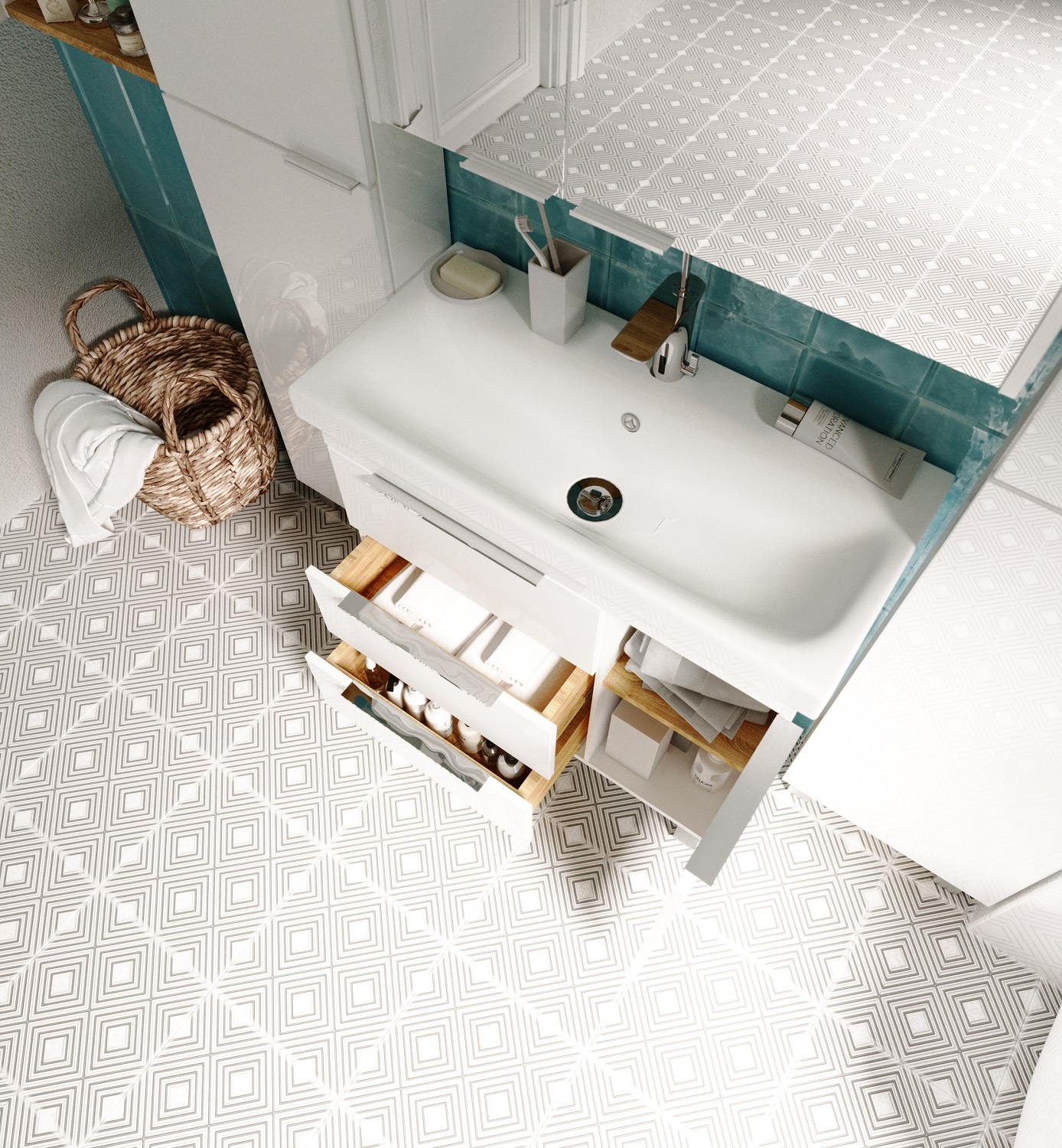 У92516 Тумба Gaula 80Н 3я 1д White 1 Marka Gaula  - Вид №2