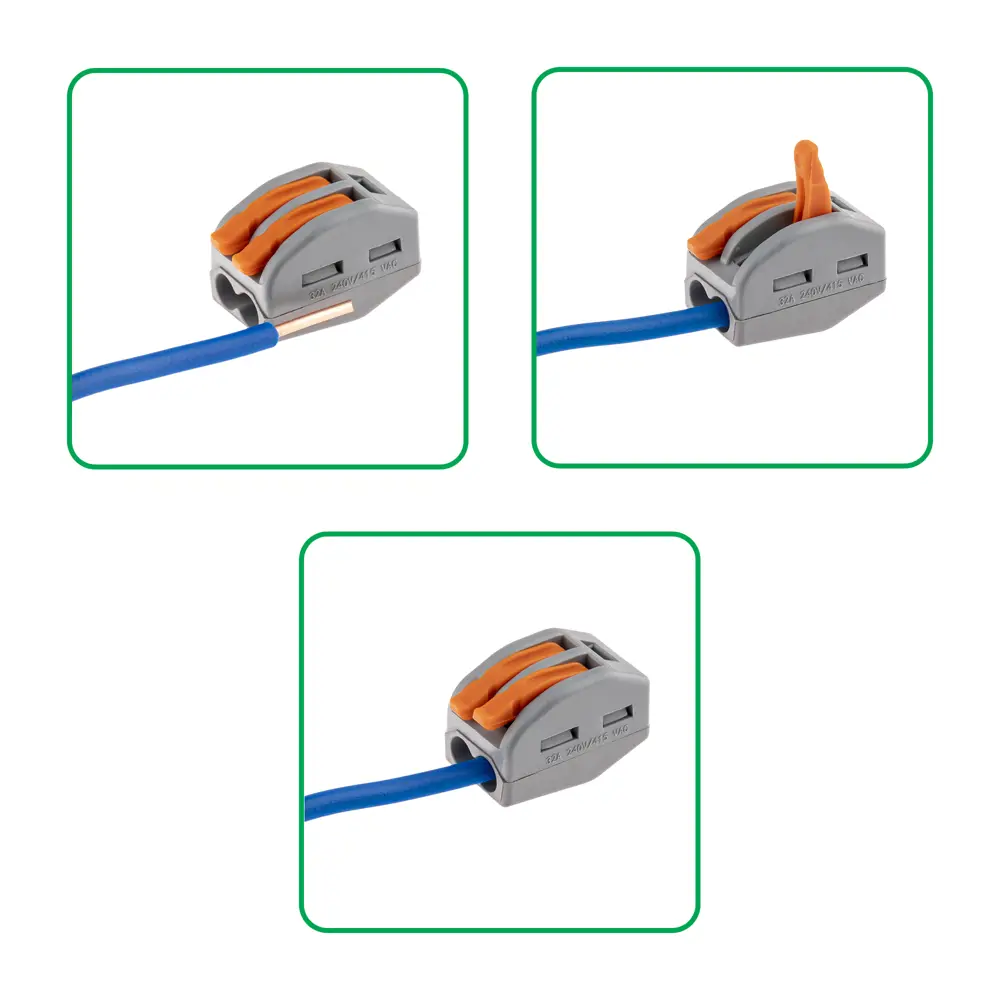 Клеммы соединительные монтажные с рычажком Duwi СМК 222-412 2-проводные 4мм² серые 5шт 26609 9 STLM-2047746 - Вид №4