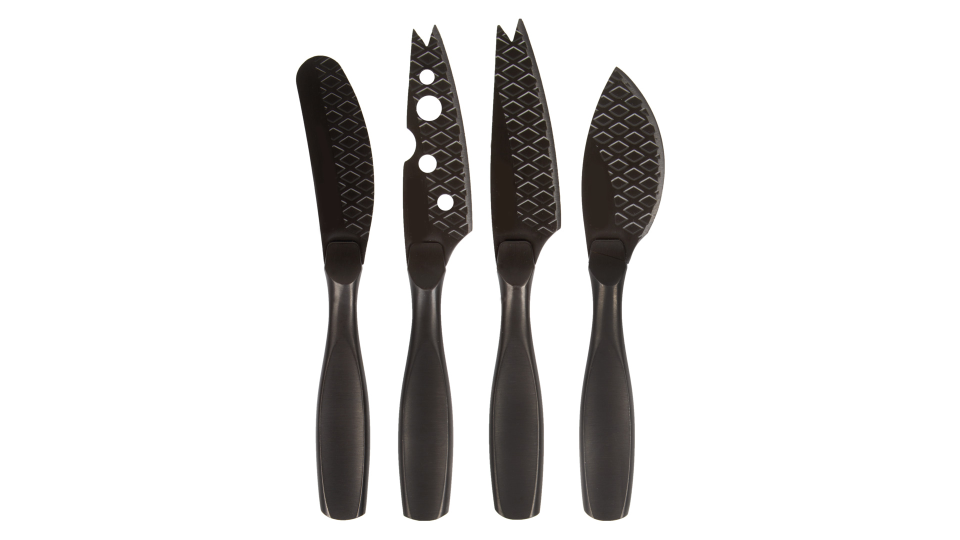 10640457 Boska Набор мини-ножей для всех видов сыра Boska "Монако+" 19х19см, 4шт, сталь, (чёрный), п/у Сталь нержавеющая  - Вид №1