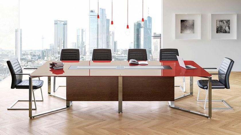 Las Mobili Прямоугольный стол для совещаний с системой управления кабелями I-meet sun-id-1400874 - Вид №1