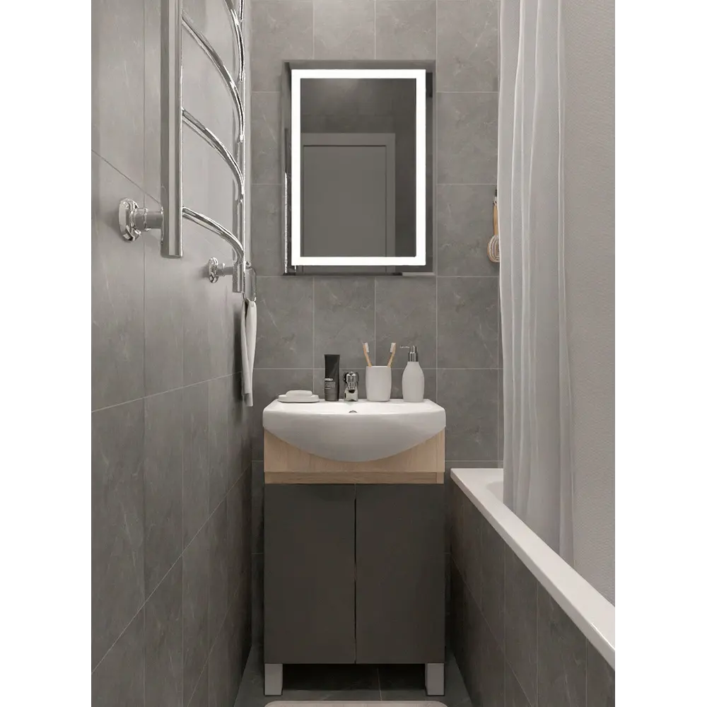 Зеркало Santreyd с подсветкой для ванной и интерьера 50x70 см 89180042 Пронто STLM-0079568 - Вид №4