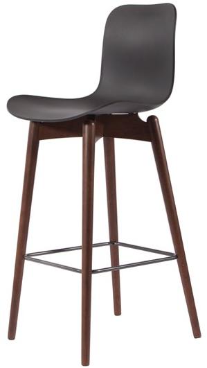 NORR11 Барный стул с пластиковым корпусом и буковыми ножками Langue sun-id-1383655 - Вид №5