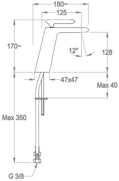 Fir Italia Смеситель для умывальника, однорычажный, без сливного крана Dynamica 88 8815252 - Вид №5