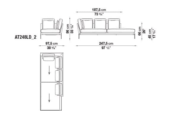 Кожаный диван B&B Italia Атолл ARCH-00112726 - Вид №61