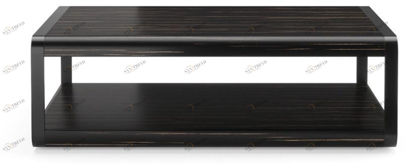 PRADDY Прямоугольный деревянный журнальный столик с журнальной полкой Arc Tr021