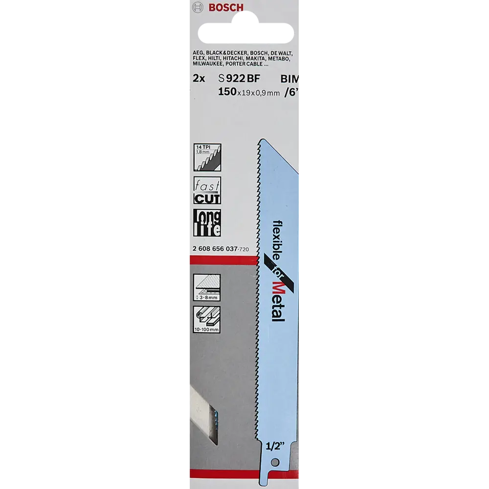 Пилка по металлу 150 мм для Bosch S922BF 2 шт. 80158988 STLM-2190065 BOSCH PROFESSIONAL  - Вид №3