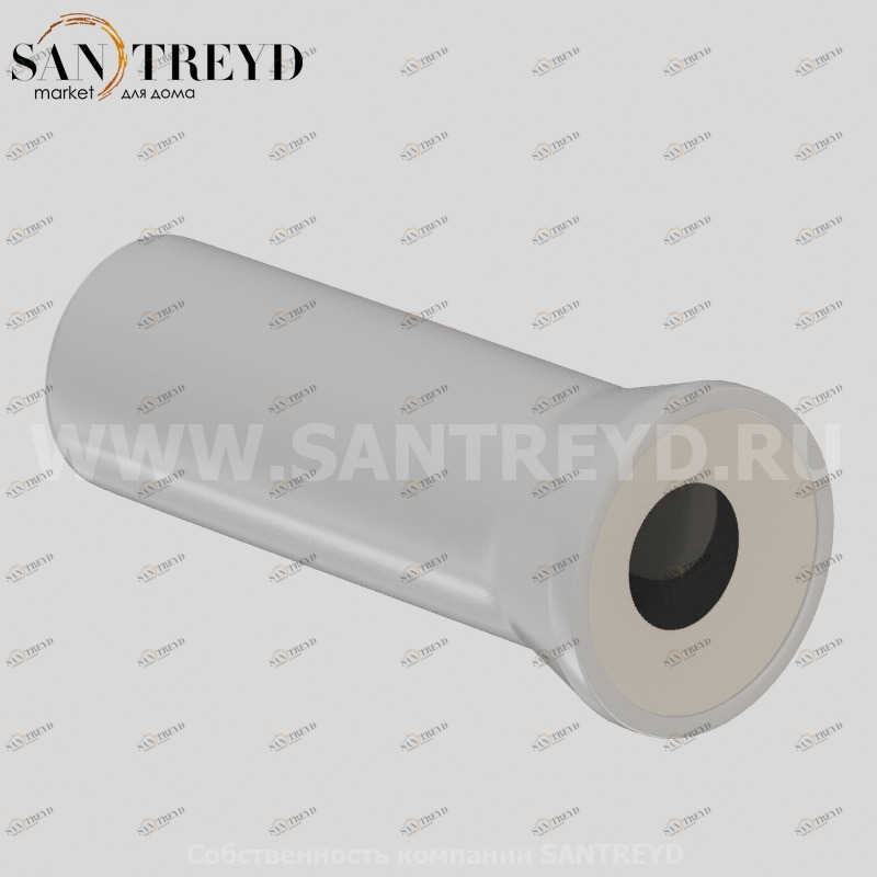 753901 Соединение из пластика для выпуска в стену, белый Kerasan ACCESSORIES Италия