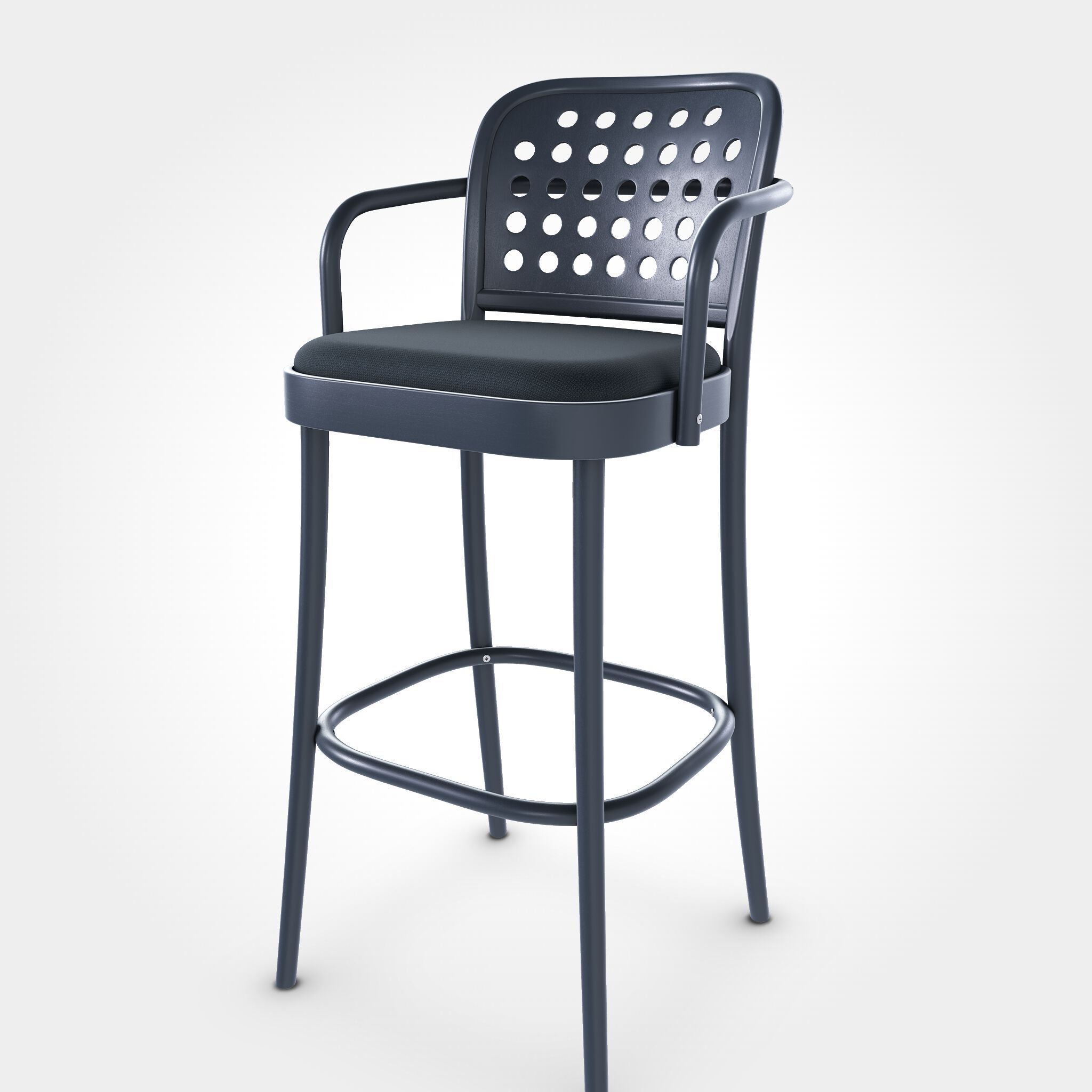 Деревянный стул с мягким сиденьем с подлокотниками TON 822 ARCH-00084647 - Вид №1