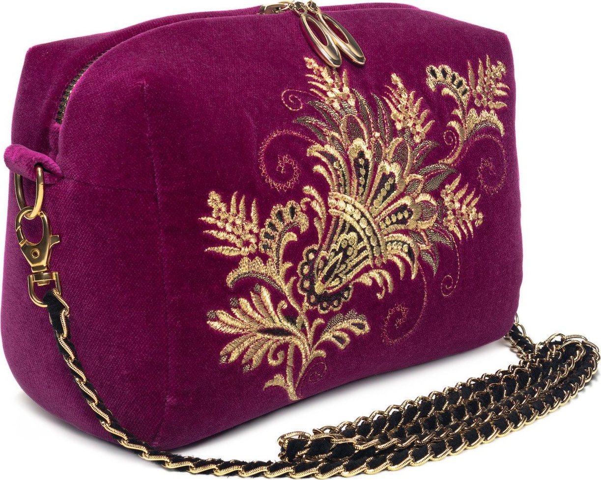 10660434 Торжокские золотошвеи Сумка "Лианет" бархат Разм. 15*22*11 Мод. 887 Рис. 2544 Бархат 