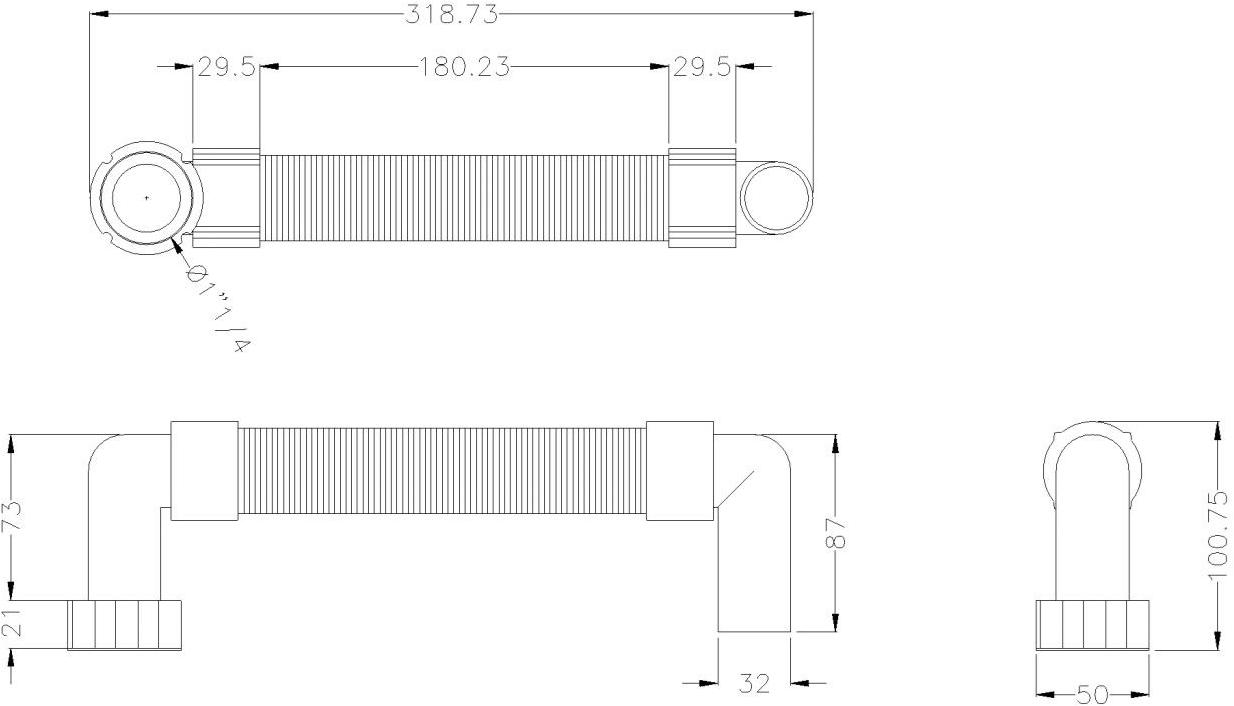 Ponte Giulio Сифон для умывальника Standard H51has01 - Вид №1