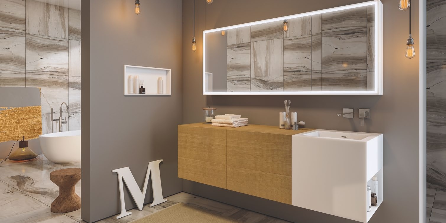 Moma Design Тумба подвесная с ящиками 1200 Boxline2 500 дуб распил BLD204125TS - Вид №1