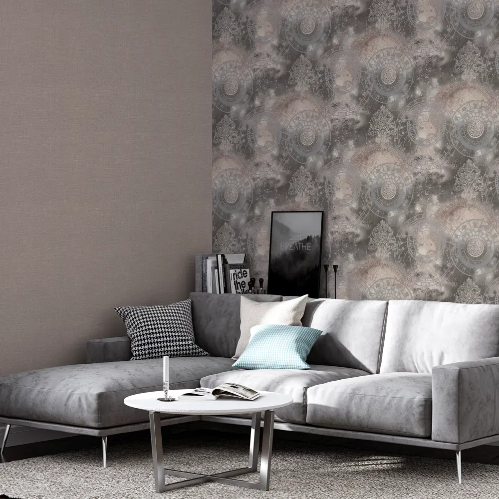 Обои флизелиновые Home Color Zodiac коричневые 1.06 м HC71450-44 82912530 STLM-2050598 - Вид №3