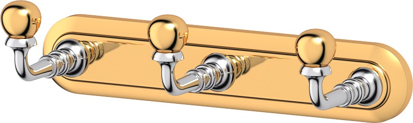 STI 102 Планка с 3-мя крючками 17 cm 3SC STILMAR CHROME/GOLD Treesseci 3SC