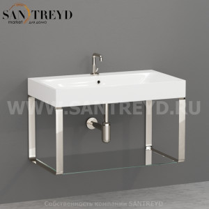 9126K2 Структура подвесная брашированный никель под умывальник 80 см Kerasan Cento Италия