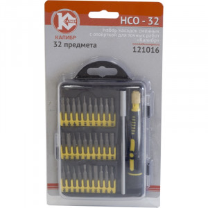 51957 Калибр Набор насадок сменных с отверткой для точных работ НСО-32