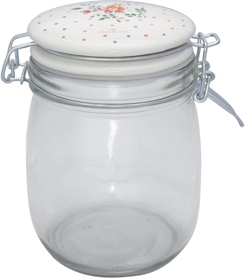 Банка стеклянная Belle white 750 мл Greengate GLASTO075LBLL0106