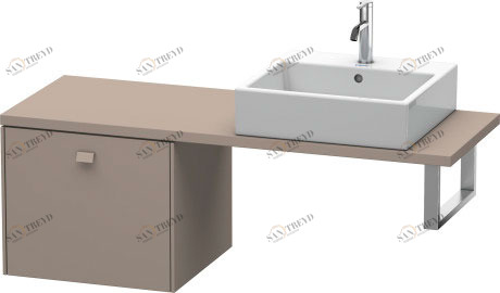 BR512204343 Brioso Шкафчик для компактной консоли Базальт матовый, декор Duravit