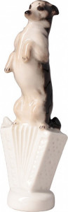 80385 Императорский фарфоровый завод Скульптура "Собачка Манюня" Фарфор твердый