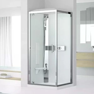 Novellini. Душевая кабина 90x90 GF90 STANDARD с высоким душевым поддоном и крышей GLAX 3