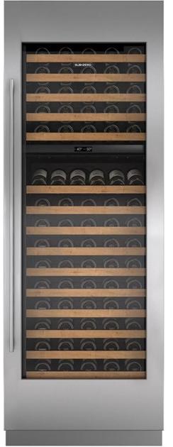 Sub-Zero Вертикальный встраиваемый винный холодильник из нержавеющей стали со стеклянной дверцей класса а Cantine vino Icbiw-30  - Вид №2