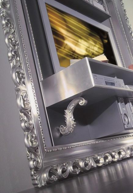 Vismara Design Стенка из лакированного дерева в стиле барокко с подставкой под телевизор Classic sun-id-1387076 - Вид №4