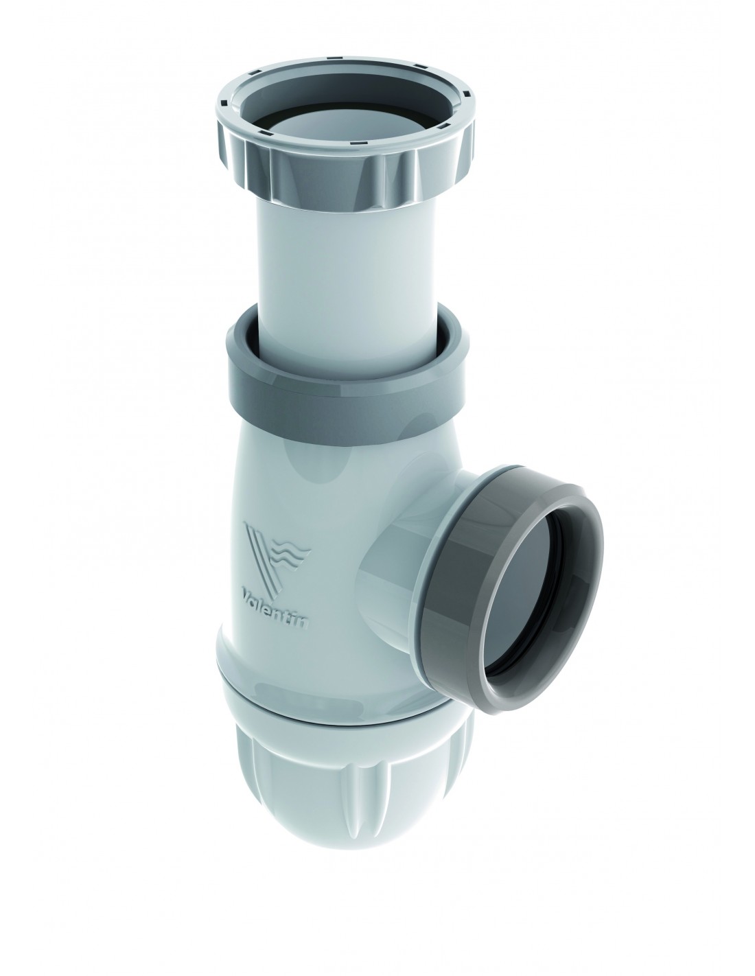 750700 001 00  Сифон для мойки Connectic, регулируемый, из двух материалов, Д. 40 мм, сертифицирован NF, пластик Valentin Белый 