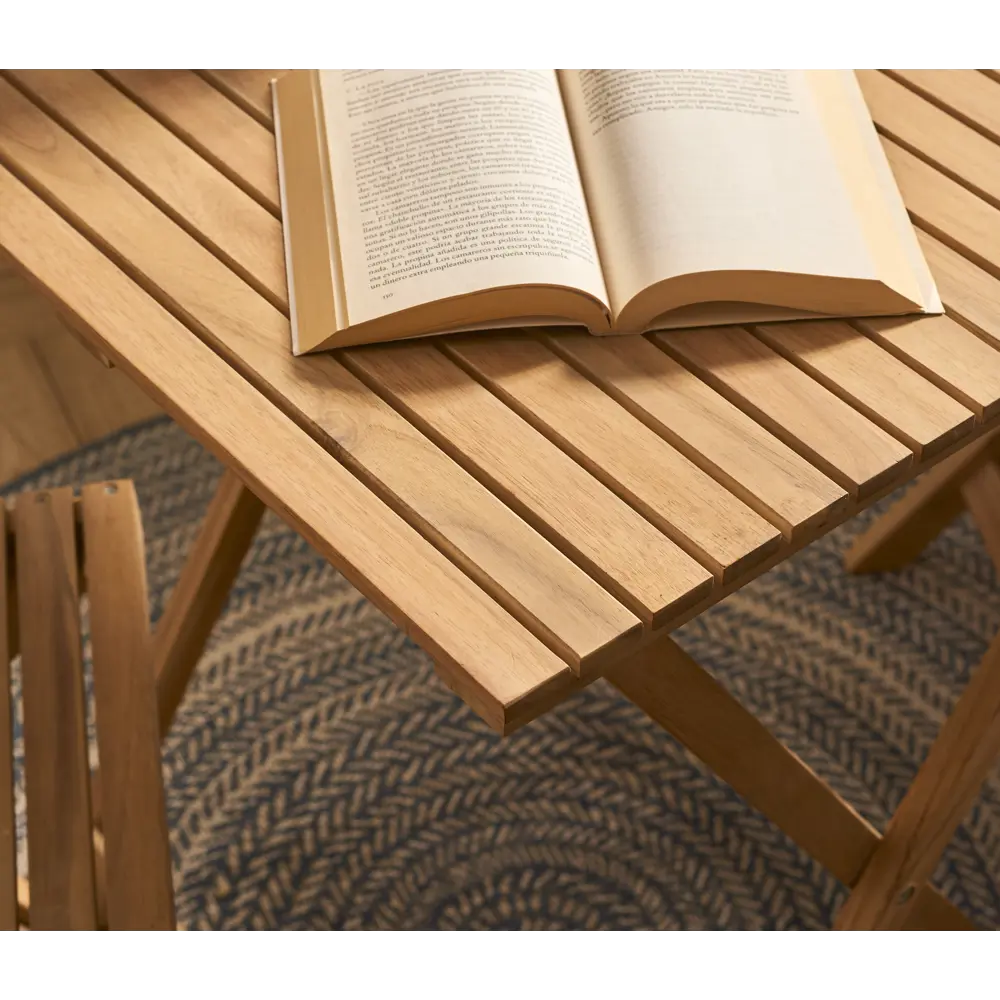 Набор садовой мебели Naterial Origami складной акация: стол и 2 стула STLM-2011954 - Вид №14