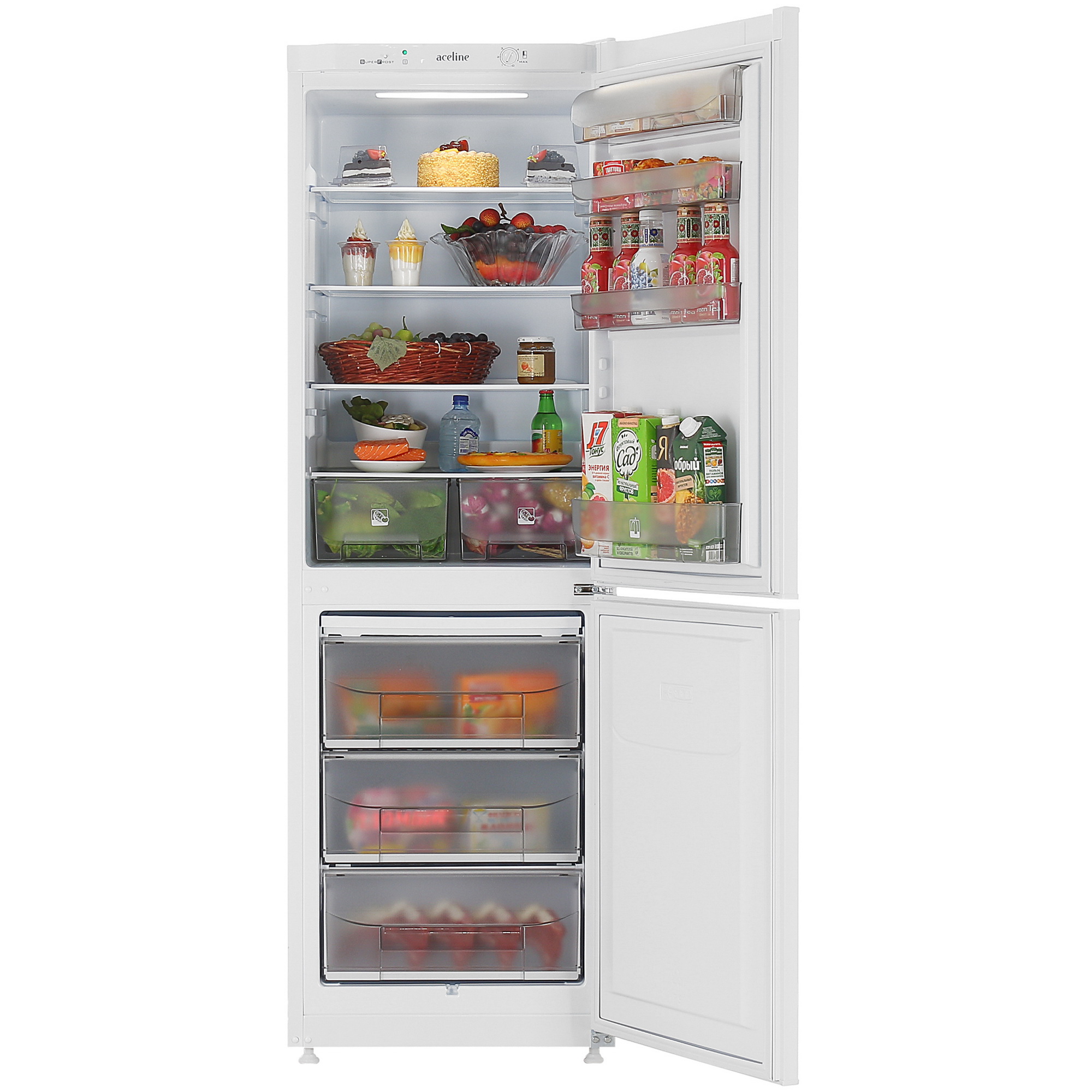 9113502 Холодильник с морозильником   Aceline B29APZ белый STDN-0007173 - Вид №5