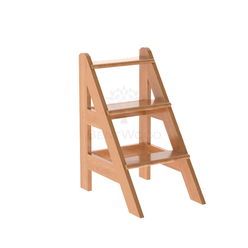 2044 Лесенка для купели 3 ступени из дуба натуральная Alyarus 