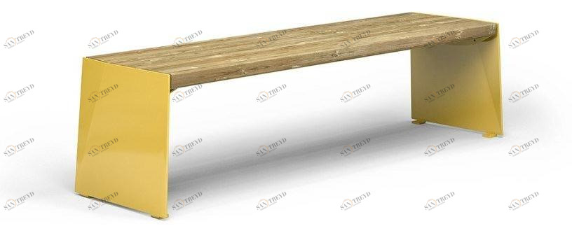 VESTRE Модульная скамья из стали и дерева без спинки Bloc sun-id-1405840